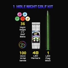 LED 1-hole-kit 36 Night Eagle Golfbälle