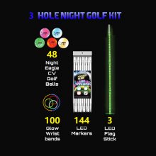 LED 3-hole-kit 48 Night Eagle Golfbälle 3-LED-Flaggen