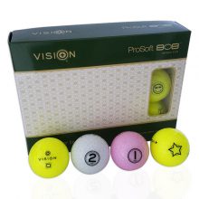 TestTheVision UVee-R Type Pro Soft Tour Golfbälle Gelb Weiß Pink 12er Box
