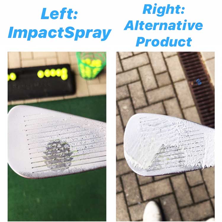 Impact Spray Sweetspot Trainingshilfe Treffpunkt Schlagfläche Vergleich zu Alternativprodukt ohne
