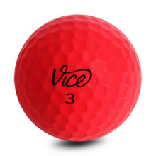 Vice PRO Neon Red Golfbälle Rot Ansicht Front