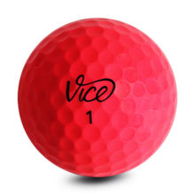 Vice PRO SOFT Neon Red Golfbälle Rot Ansicht Front