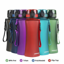 Curved Trinkflasche 0,7L Tritan BPA-Frei für Sport 6 Farben Titelbild beschriftet