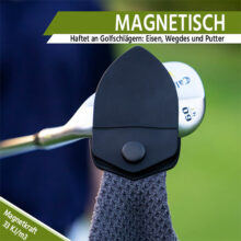 Golfhandtuch Magnetisch + Bürste Pitchgabel im Set - Magnetkraft