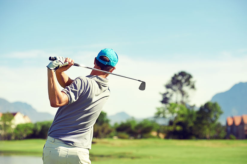 Golfschwung Abschlag Eisen Mann - Golf Gesundheit