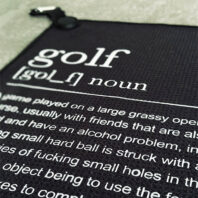 Golf Club Towel Golf Definition Nahansicht oben