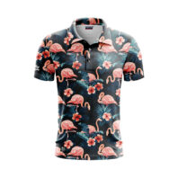 Herren Golf Poloshirt - Flamingo Front