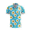 Herren Golf Poloshirt - Happy Flowers Front