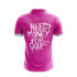 Herren Golf Poloshirt - Need Money For Golf Pink Back