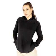 Damen Black Nature Hoodie Bio Baumwolle Front