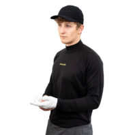 Herren Black TENCEL™ Long Sleeve front