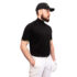 Herren Black TENCEL™ Mock Neck Tee Front