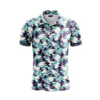 Herren Golf Poloshirt - Camouflage Pixxel Front