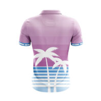 Herren Golf Poloshirt - Retro Palm Trees Back