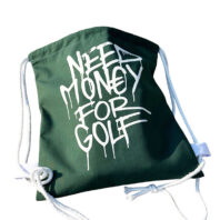 Golfschuhbeutel Shoebag Need Money for Golf Front