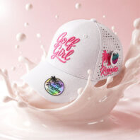 Netz-Basecap Golf Girl Weiß